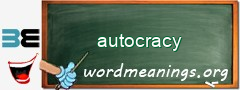 WordMeaning blackboard for autocracy